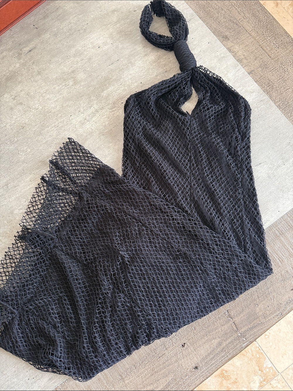 Helmut Lang Mesh Halter Bodycon Midi Dress - Picture 2 of 6